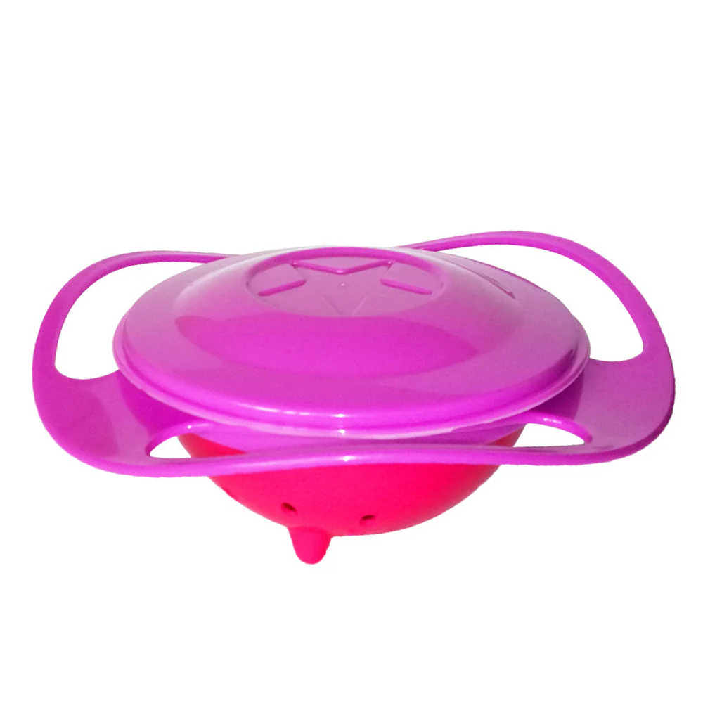 Portable Non Spill Feeding Toddler Gyro Bowl 360 Degree Rotating Dish - Image 5
