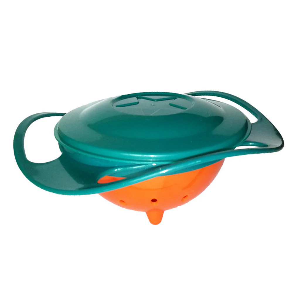 Portable Non Spill Feeding Toddler Gyro Bowl 360 Degree Rotating Dish - Image 8
