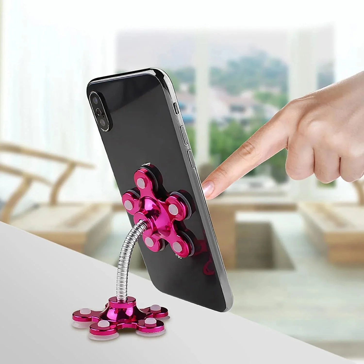 Phone Holder Car & Mount Sucker Stand vip stand (Multicolored With Box)) - Image 3