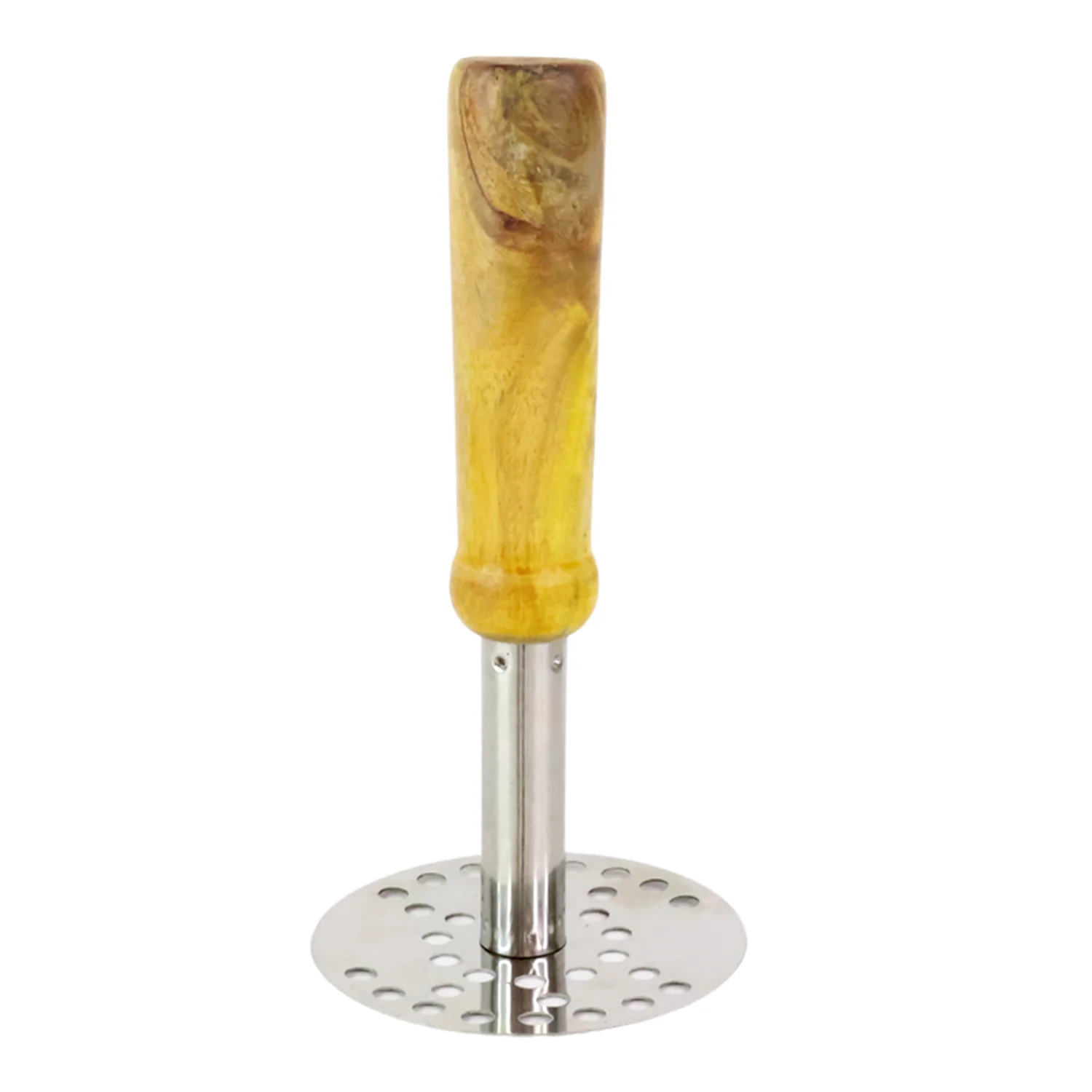 Stainless Steel Potato Masher, Pav Bhaji Masher with wooden handle - Image 9