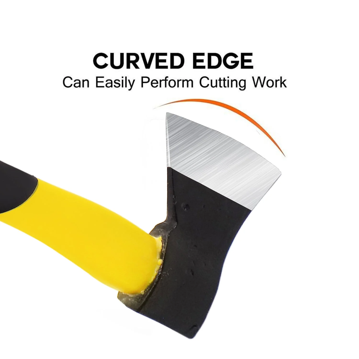 '-600g Hatchet Axe Fiberglass Body Rubberized Handle - Image 5