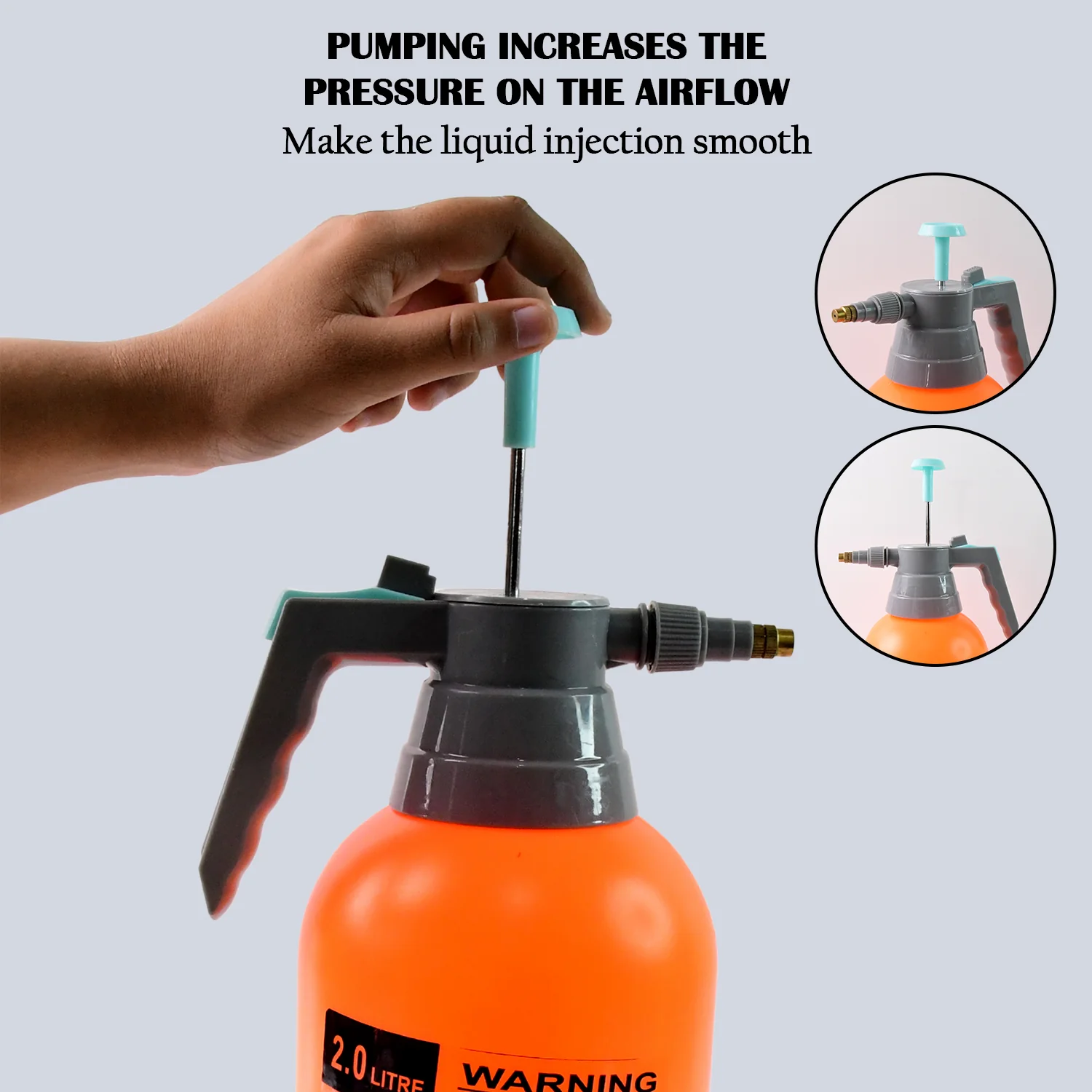 Water Sprayer Hand-held Pump Pressure Garden Sprayer - 2 L (Mix Color) - Image 8