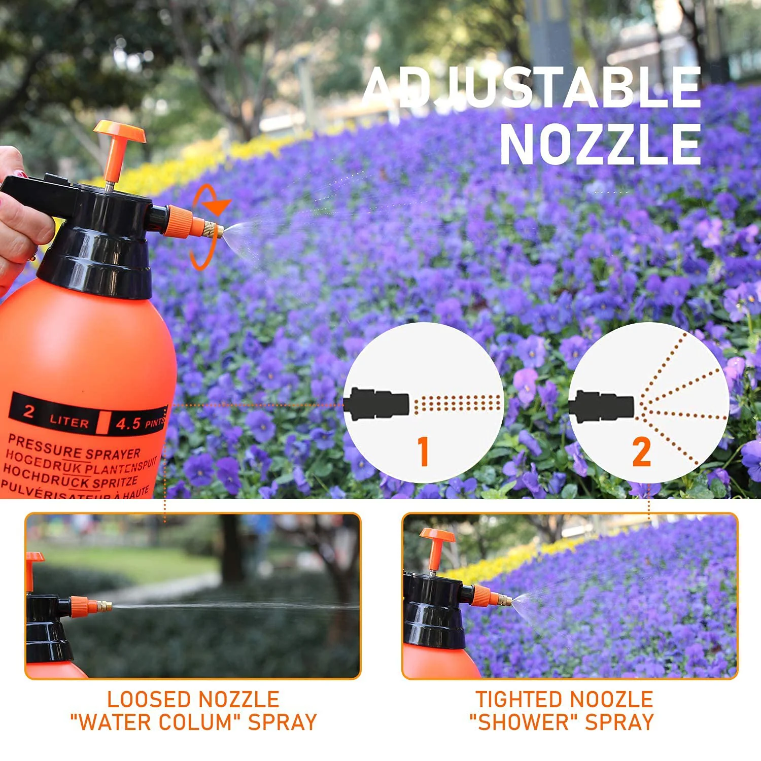 Water Sprayer Hand-held Pump Pressure Garden Sprayer - 2 L (Mix Color) - Image 9