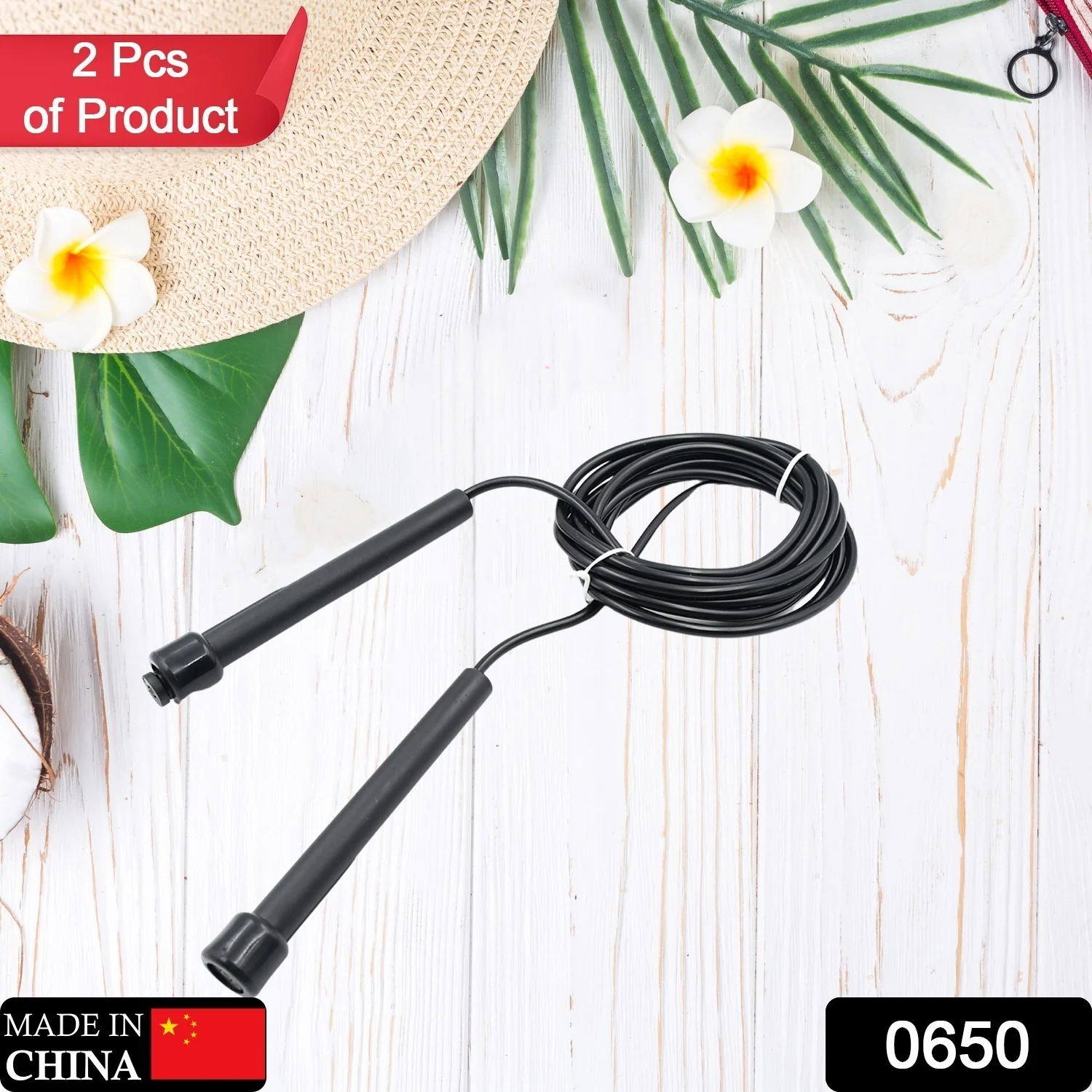 Speed Skipping Rope, Jump Rope With Pvc Handle, Sports Skipping Rope for Men - Image 2
