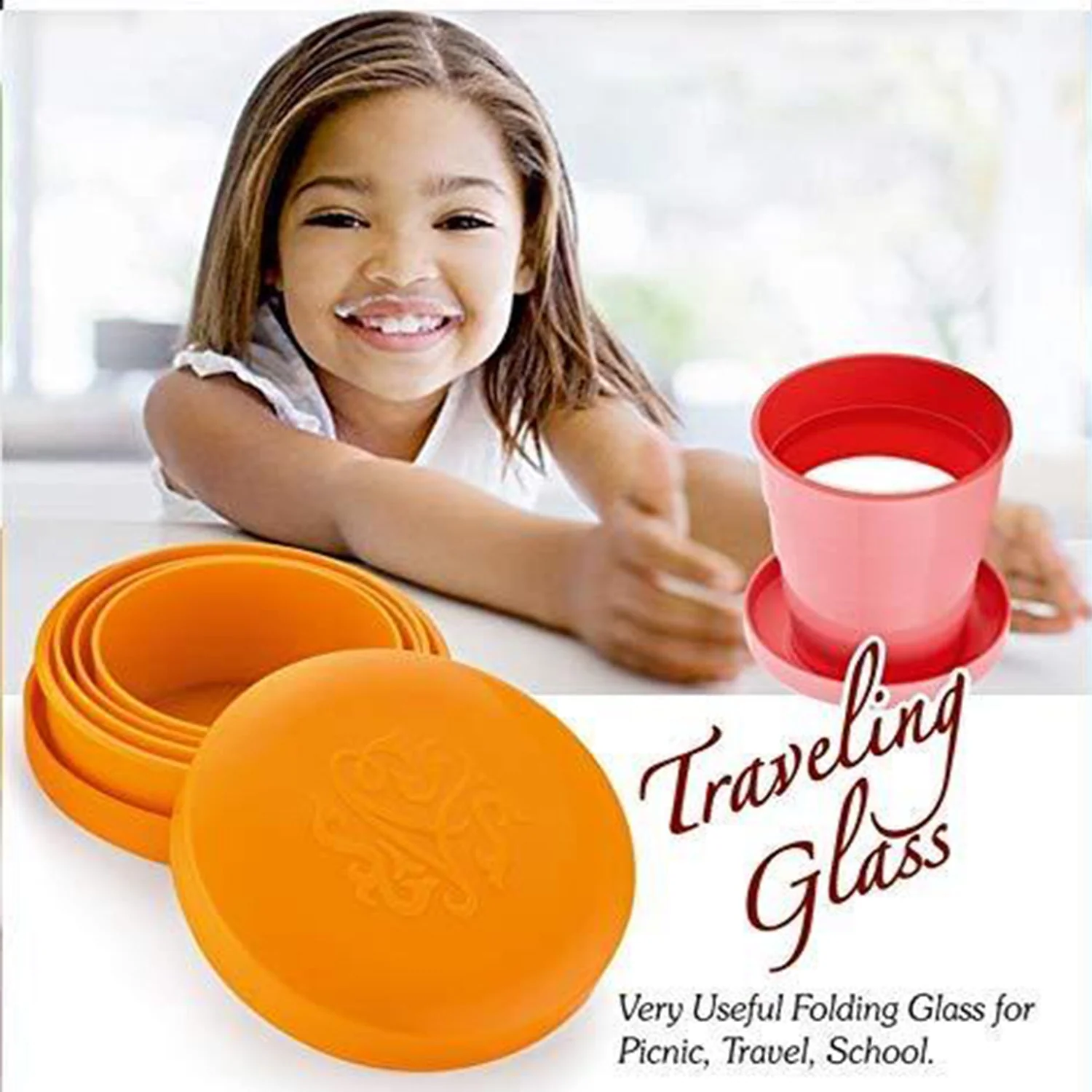 Unbreakable Magic Cup / Folding / Pocket Glass for Travelling - Image 3