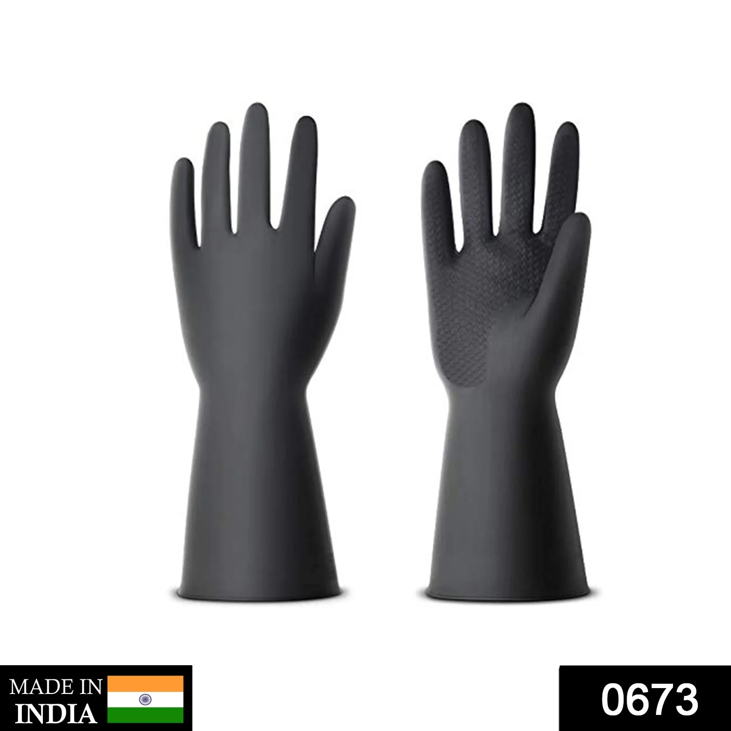 Multipurpose Natural Gum Rubber Reusable Cleaning Gloves - Image 3