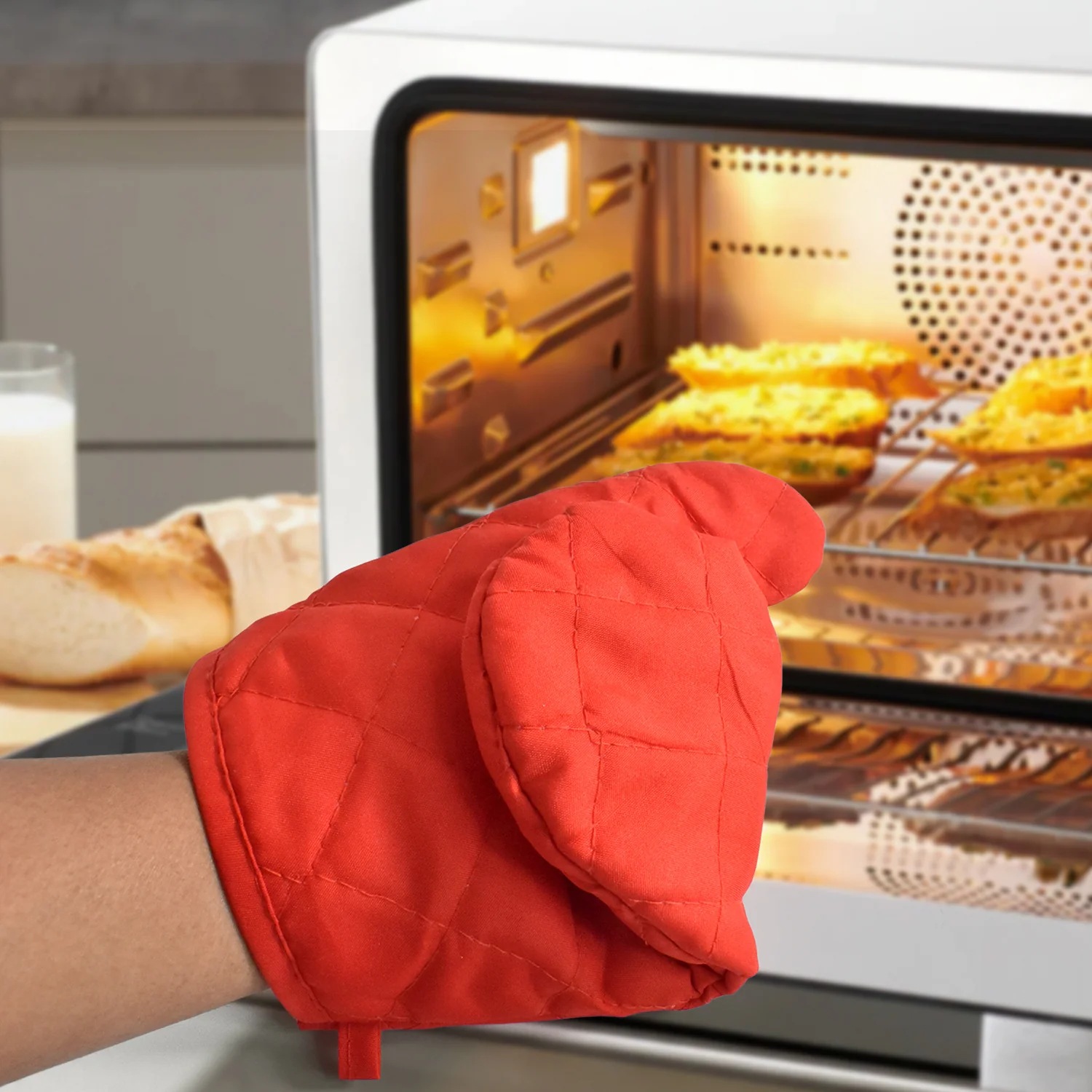 Heat Resistant Non-Slip Oven Mitts / Gloves (1pc) - Image 6