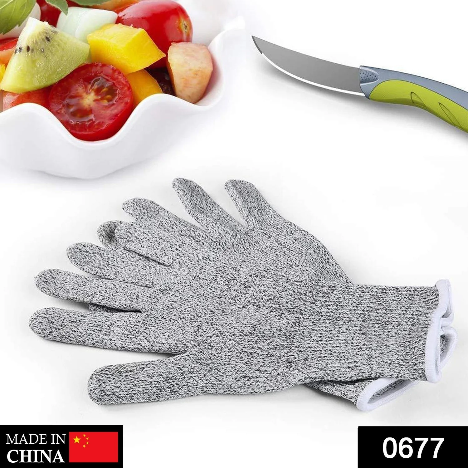 Anti Cutting Resistant Hand Safety Cut-Proof Protection Gloves  (Multicolour) - Image 2