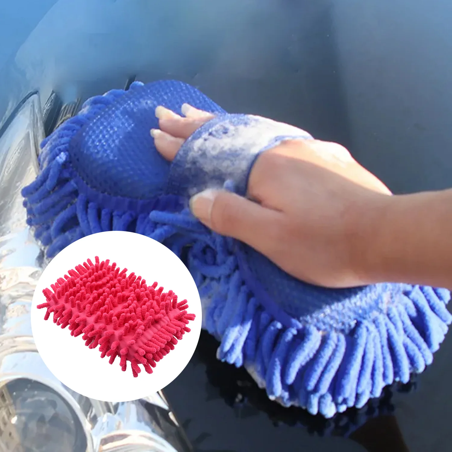 Multipurpose Microfiber Duster Whiteboard Eraser  Washable Dry Eraser Board Eraser Cleaning Sponge for Chalk, Classroom Teacher Supplies, Home and Office, Car Washing Scratch-Free Microfiber Brushes - Image 3