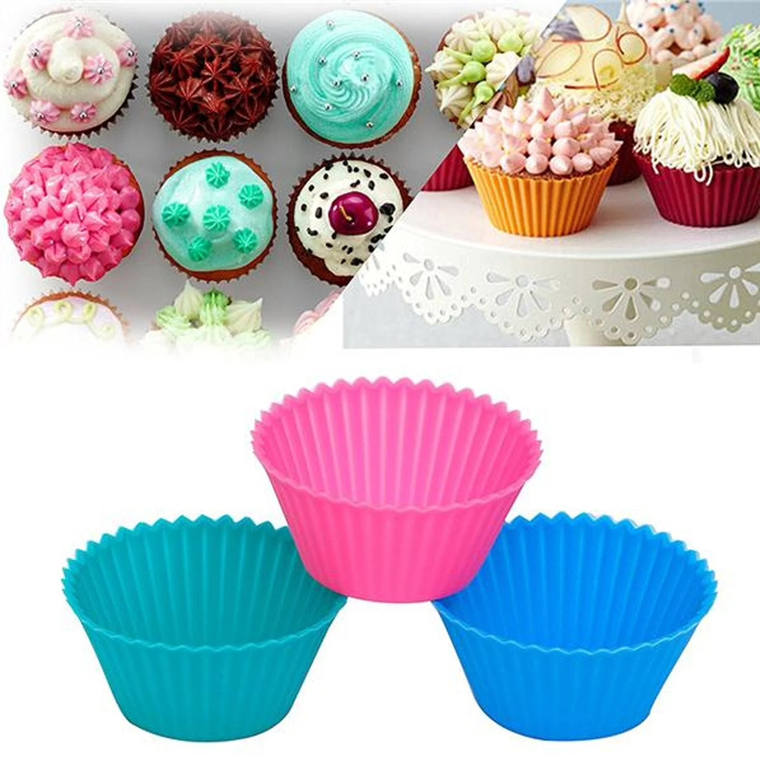 Silicone Cupcake-Shaped Baking Mold for Chocolate, Candy & Pastry (6 Pc) - Image 5