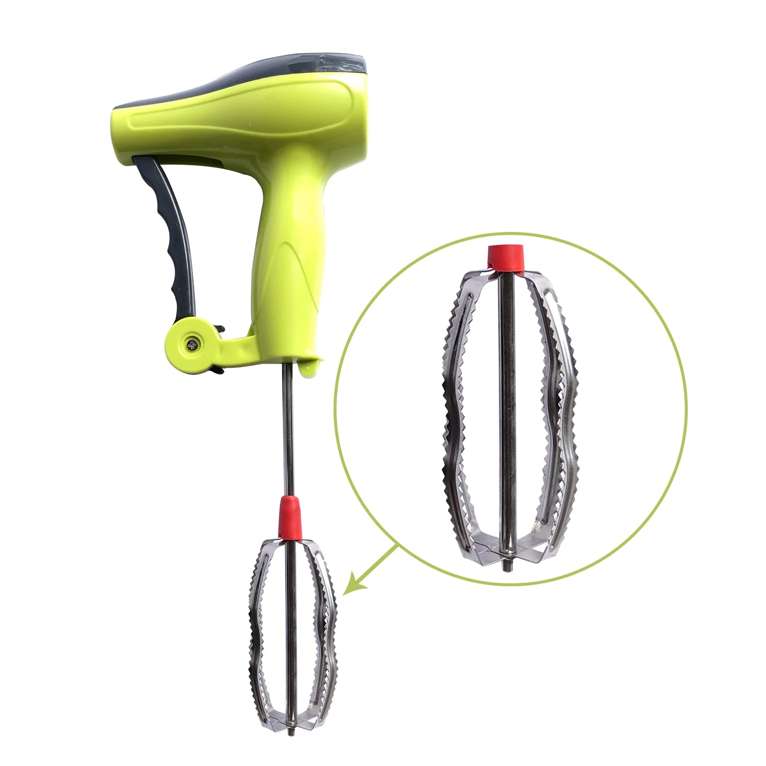Power Free Manual Hand Blender with Stainless Steel Blades Mixer Rawai - Image 3