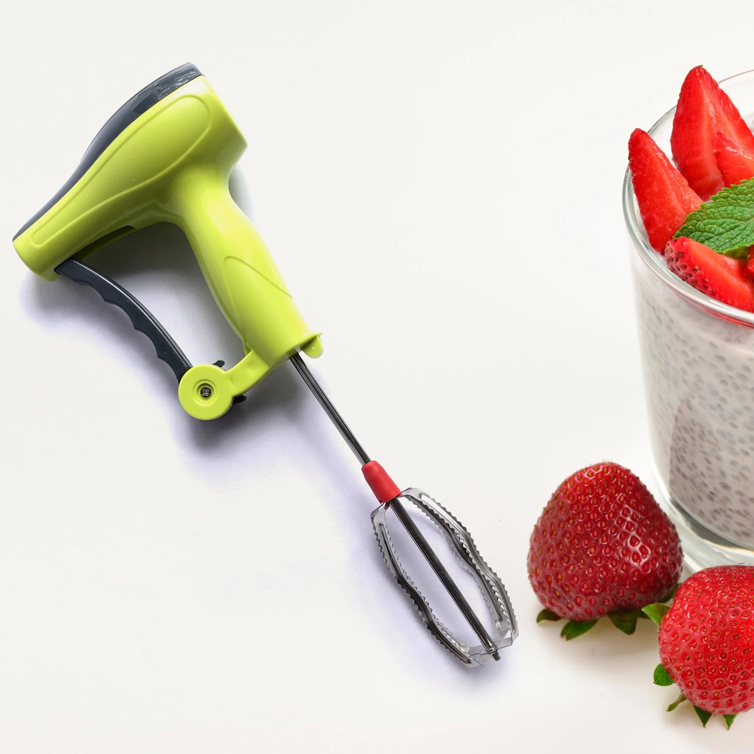 Power Free Manual Hand Blender with Stainless Steel Blades Mixer Rawai - Image 4