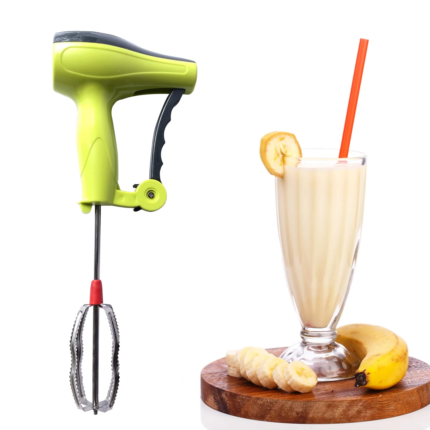 Power Free Manual Hand Blender with Stainless Steel Blades Mixer Rawai - Image 7