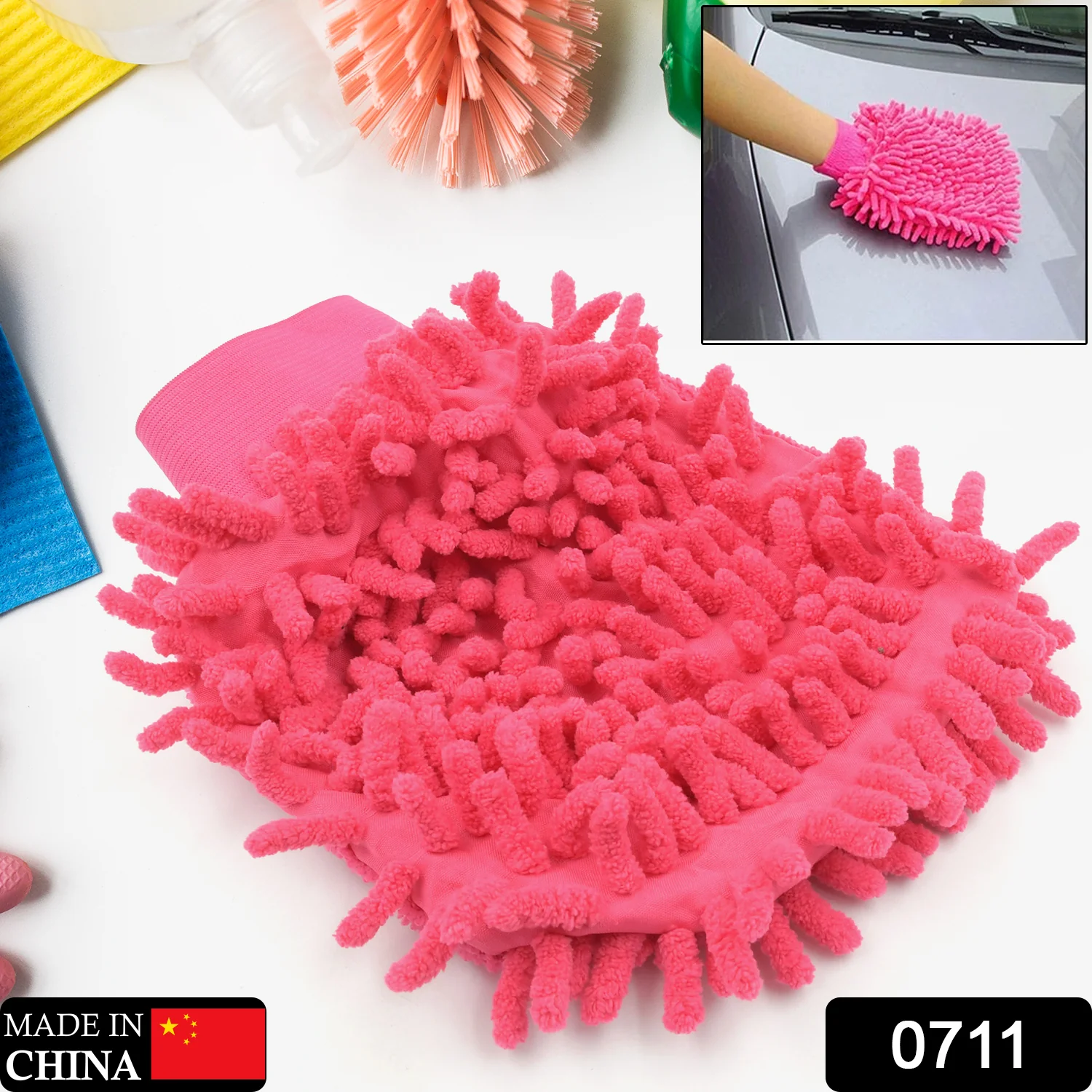 double sided microfiber hand glove duster (Mix Color) - Image 2