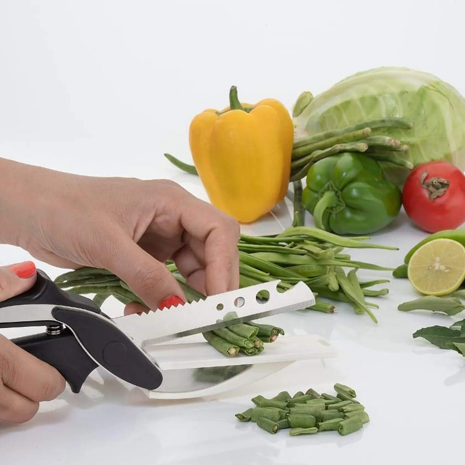 Stainless Steel 4 in 1 Clever Cutter, Black - Image 3