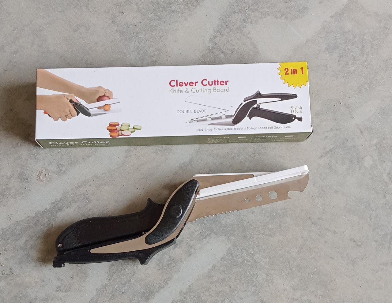 Stainless Steel 4 in 1 Clever Cutter, Black - Image 9