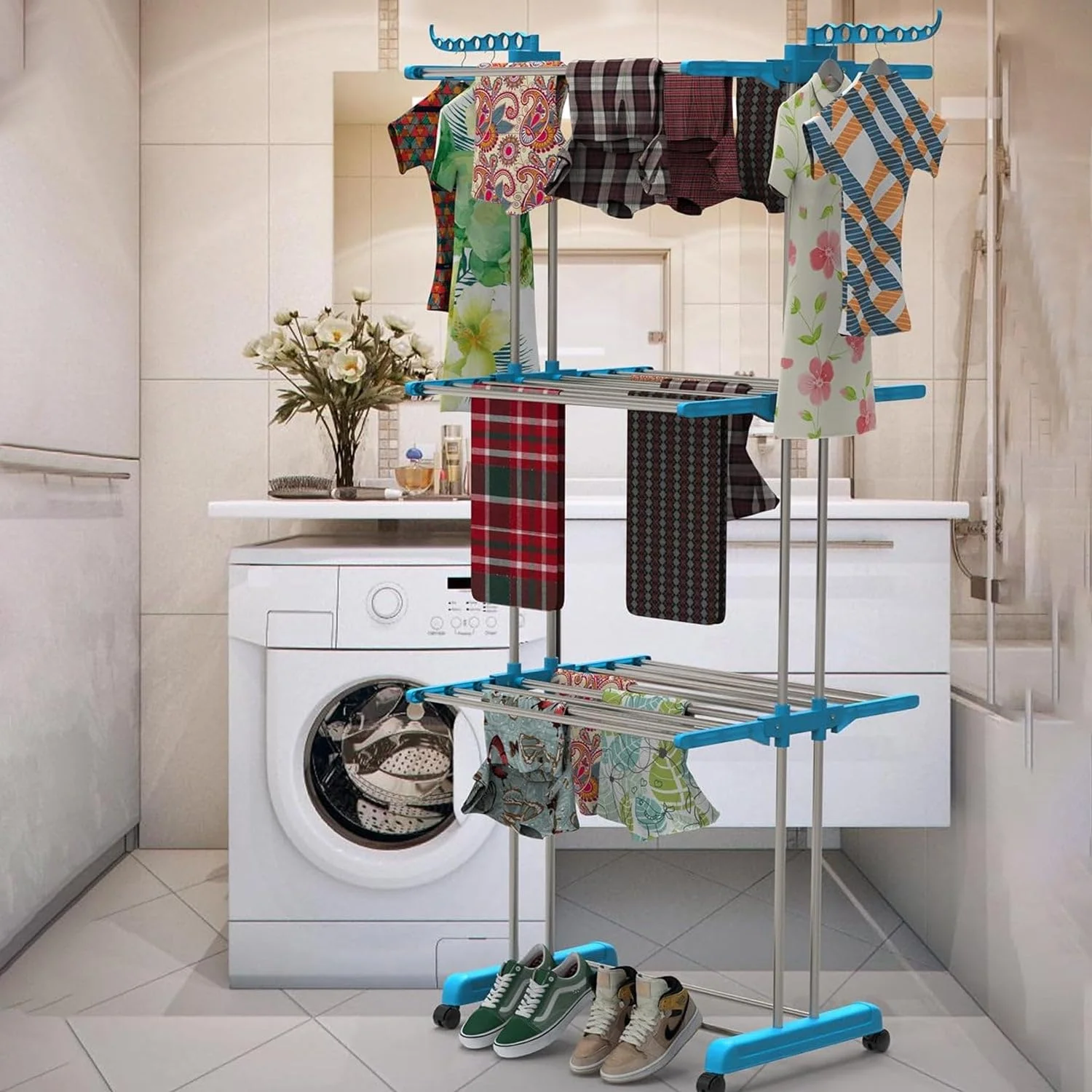 Stainless Steel Cloth Drying Stand - Image 6
