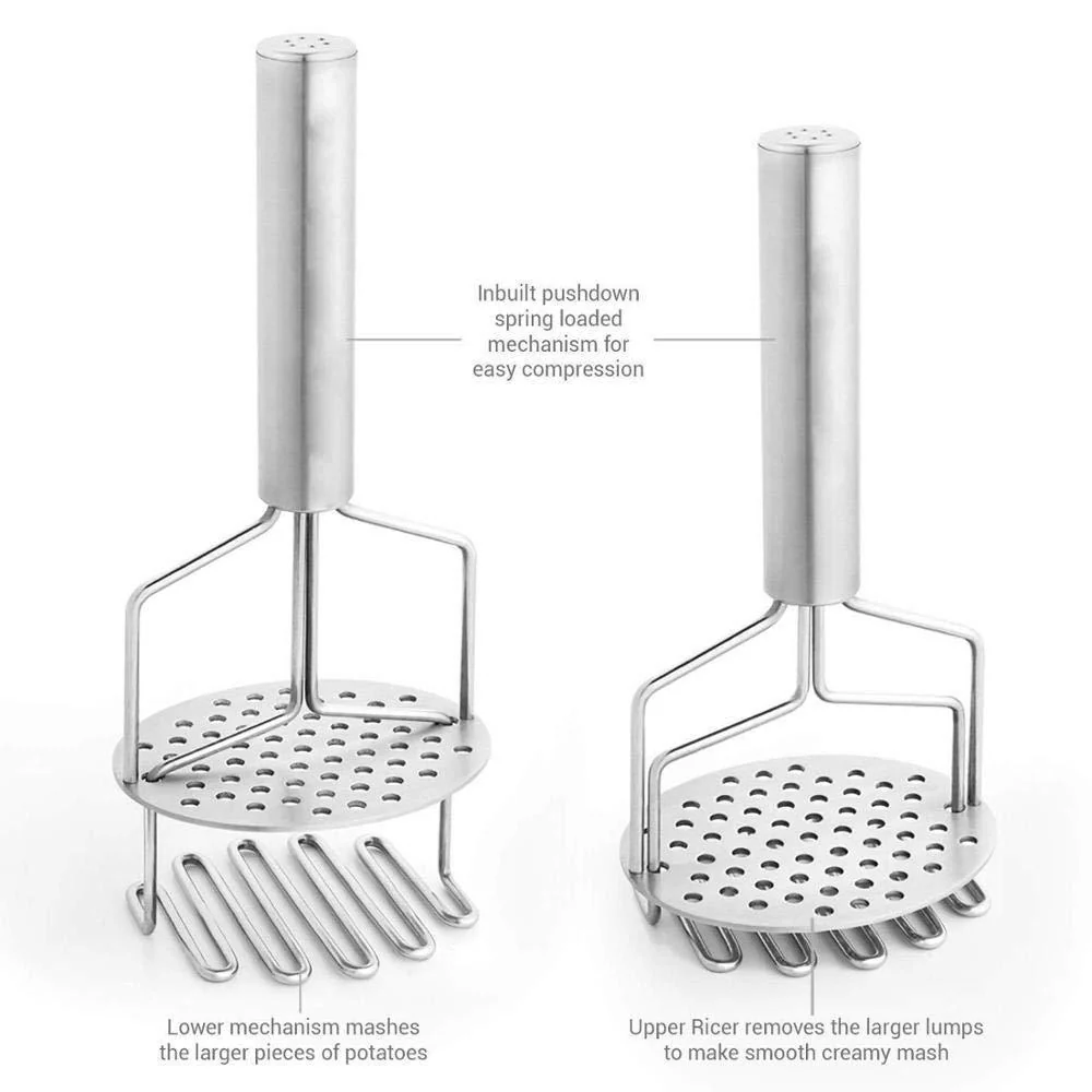 Stainless Steel Hand (Mash for Dal / Vegetable / Potato / Baby Food / pav bhaji) - Image 6
