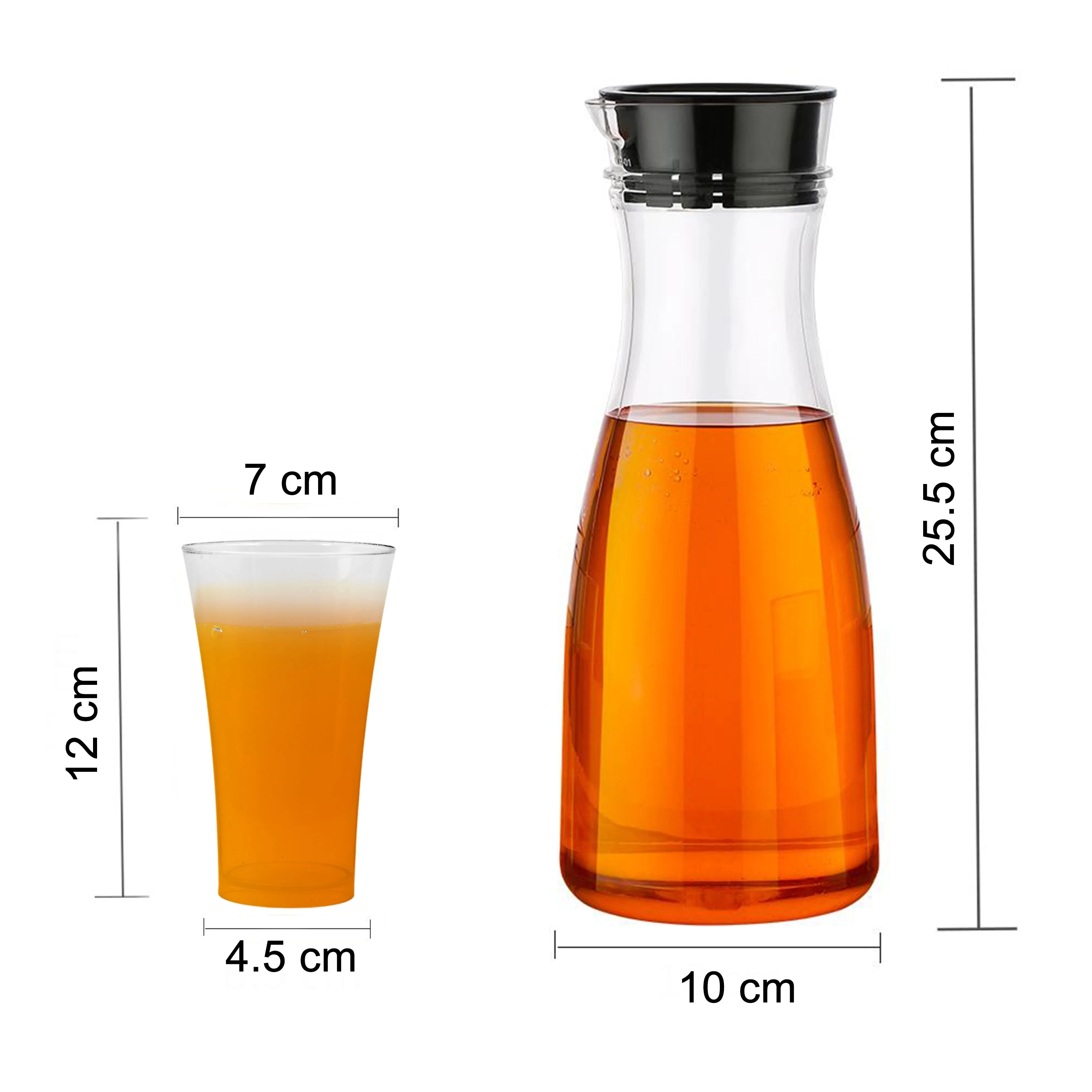 Transparent Unbreakable Water Juicy Jug and 6 Pcs. Glass Combo Set - Image 5