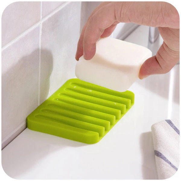Silicone Soap Holder Soap Dish Stand Saver Tray Case for Shower - Image 5