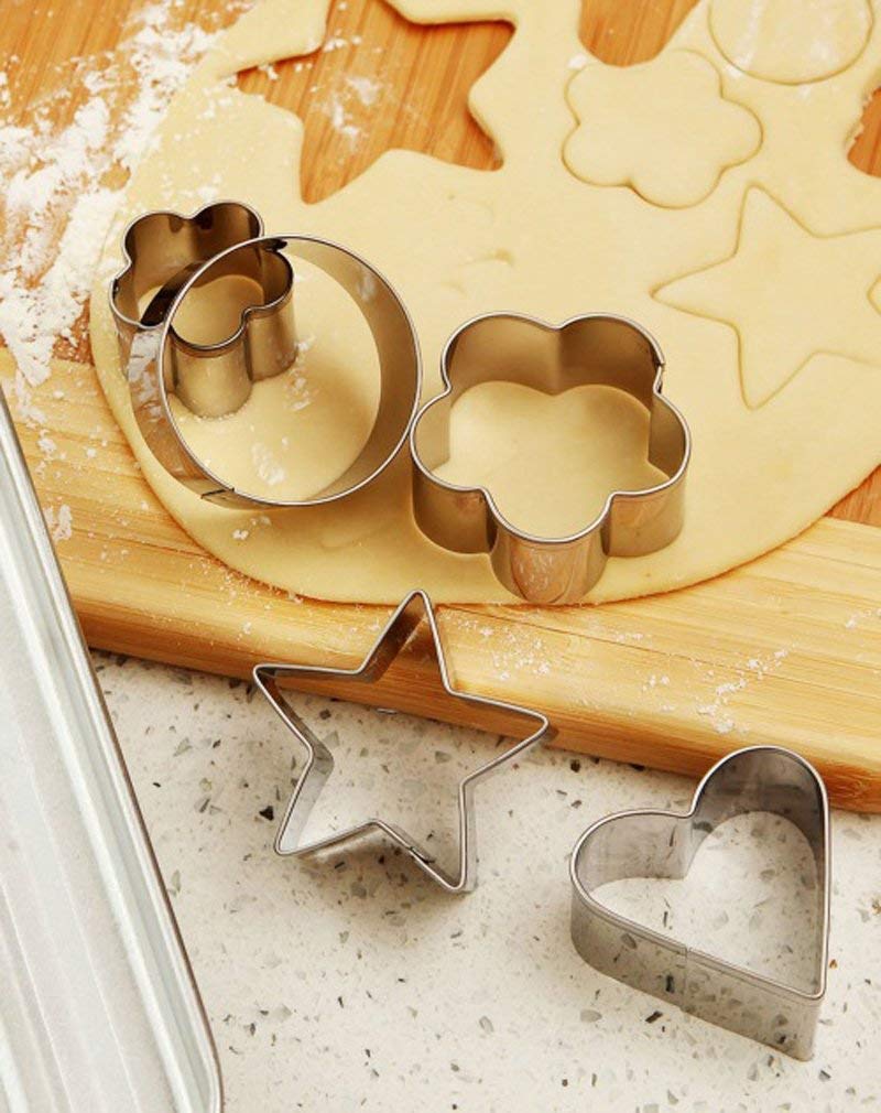 Stainless Steel Cookie Cutter Set – Heart, Round, Star & Flower Shapes (12 Pcs) - Image 5