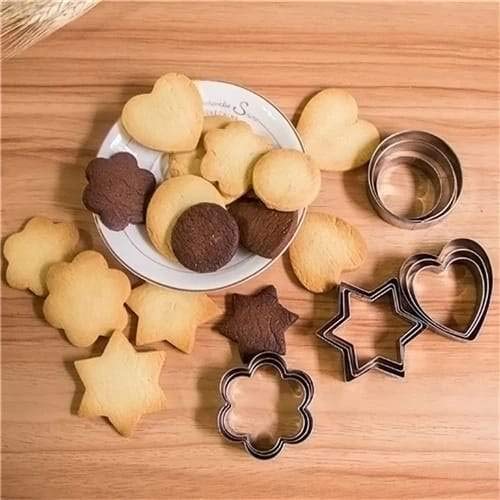 Stainless Steel Cookie Cutter Set – Heart, Round, Star & Flower Shapes (12 Pcs) - Image 6