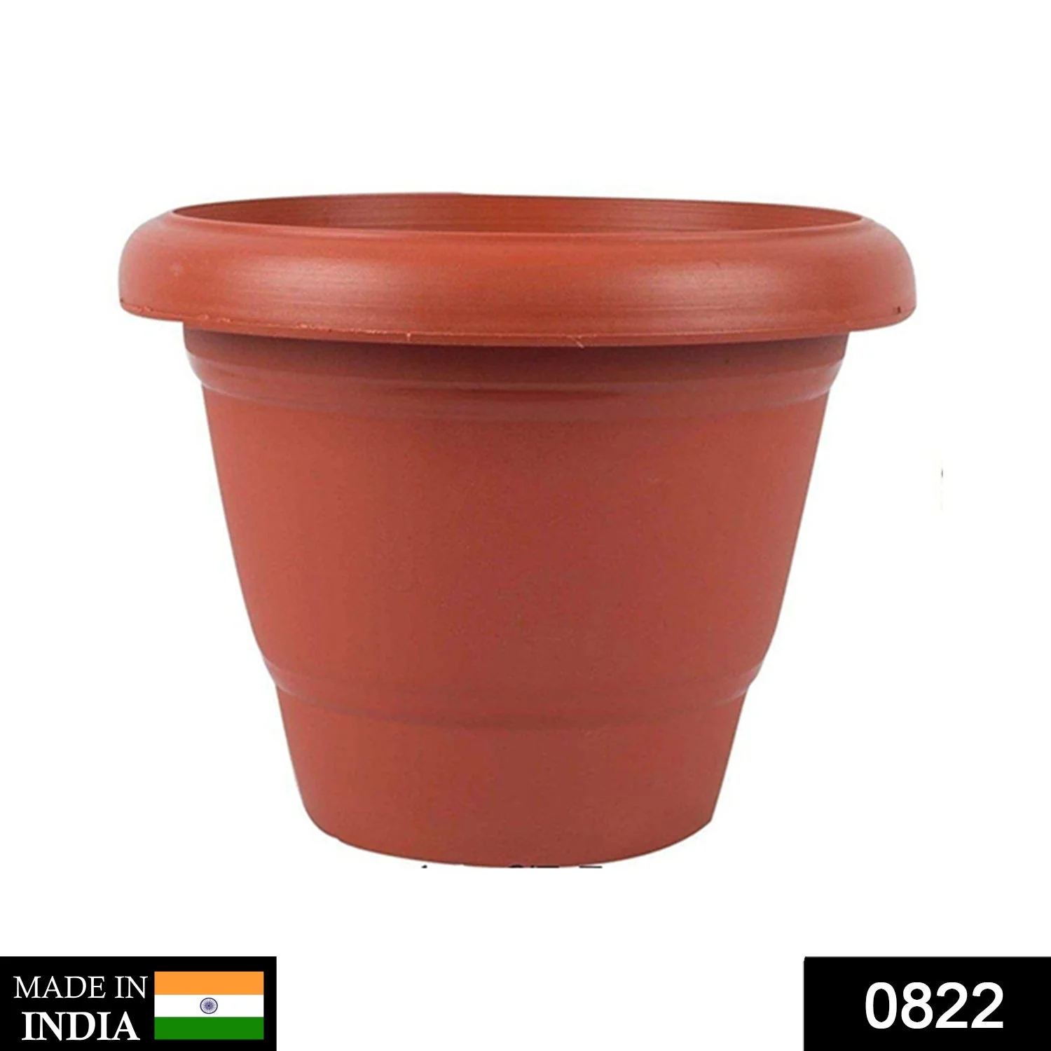 Garden Heavy Plastic Planter Pot / Gamla  (Brown, Pack of 1) - Image 2