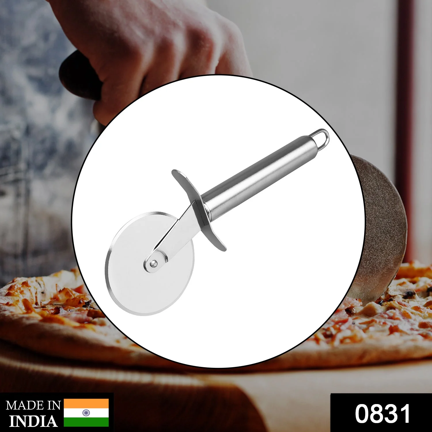 Stainless Steal Pizza Cutter Pastry Cutter Sandwiches Cutter - Image 2