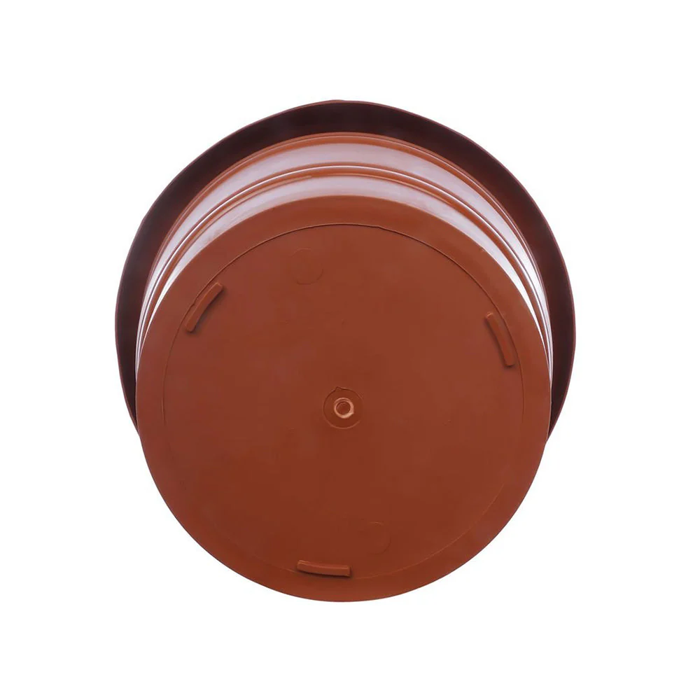 Garden Heavy Plastic Planter Pot / Gamla 8 inch (Brown, Pack of 1,Medium ) - Image 3