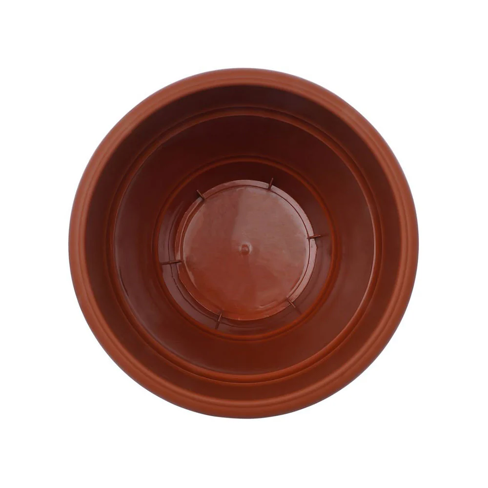 Garden Heavy Plastic Planter Pot / Gamla 8 inch (Brown, Pack of 1,Medium ) - Image 4