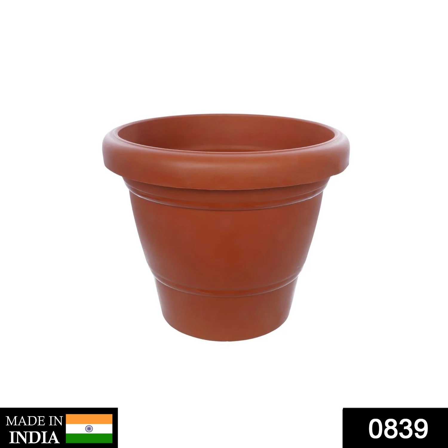Garden Heavy Plastic Planter Pot / Gamla 6 inch (Brown, Pack of 1, Small) - Image 2