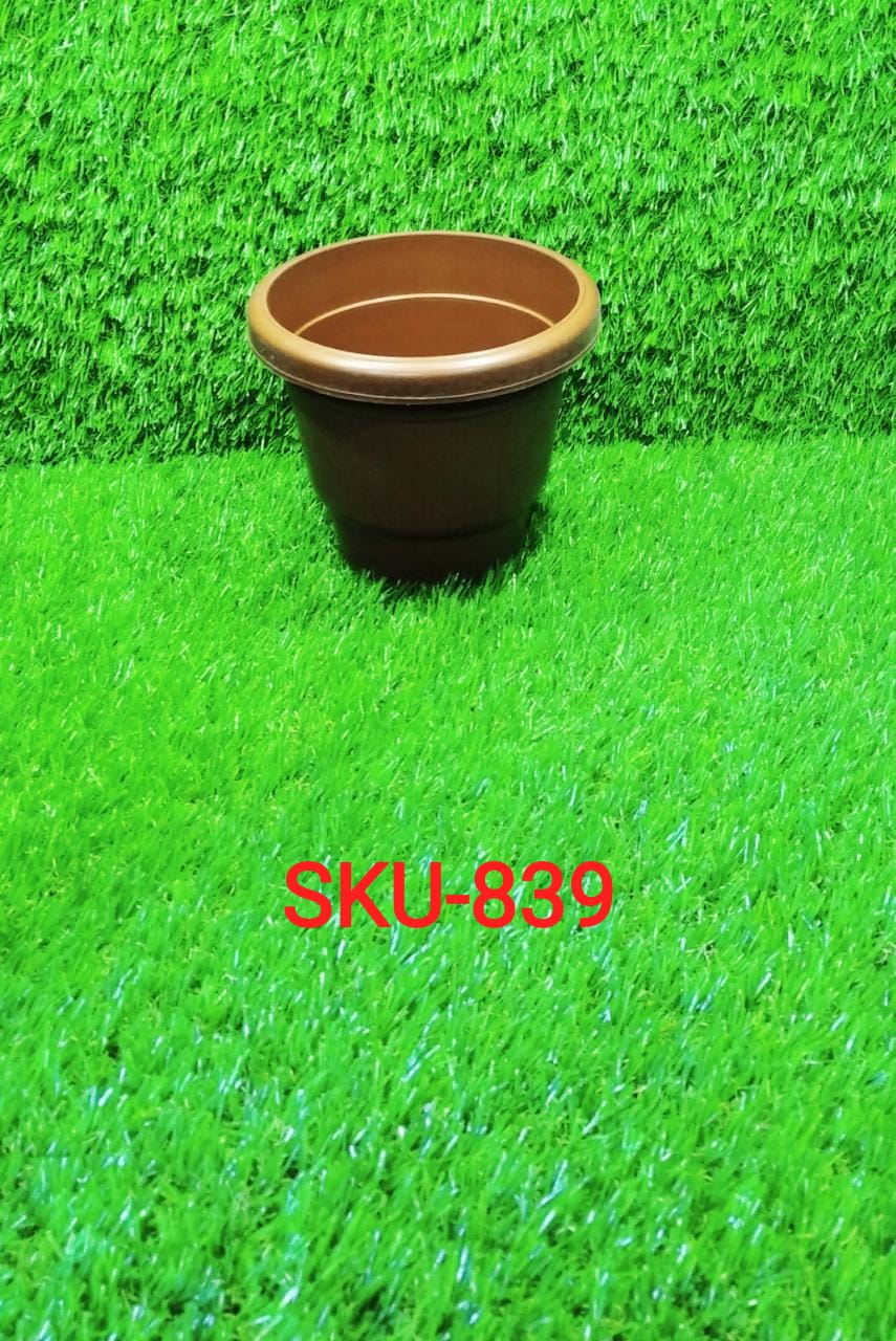 Garden Heavy Plastic Planter Pot / Gamla 6 inch (Brown, Pack of 1, Small) - Image 9
