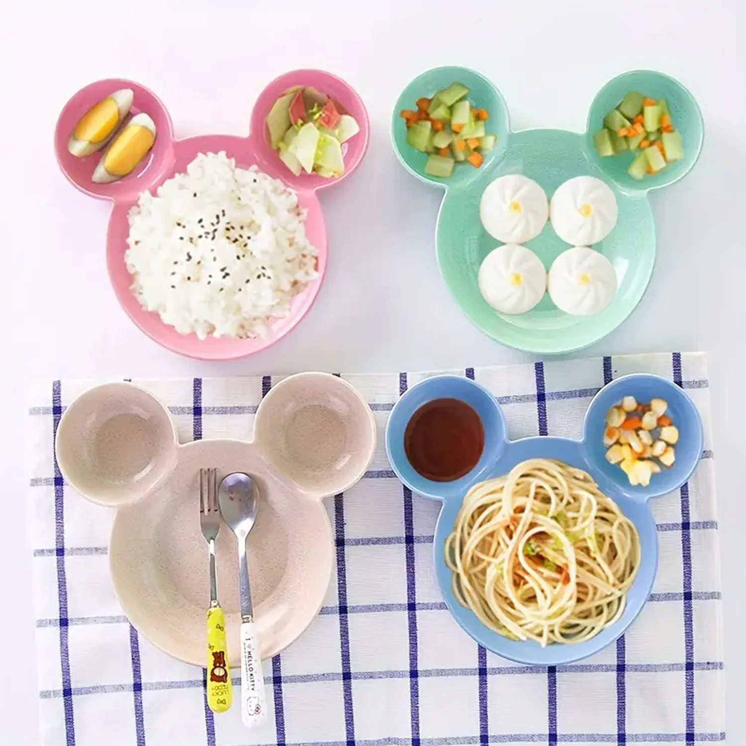 Mickey Mouse Shape Plates for Kids, BPA Free, & Unbreakable Children’s Food Plate - Image 10