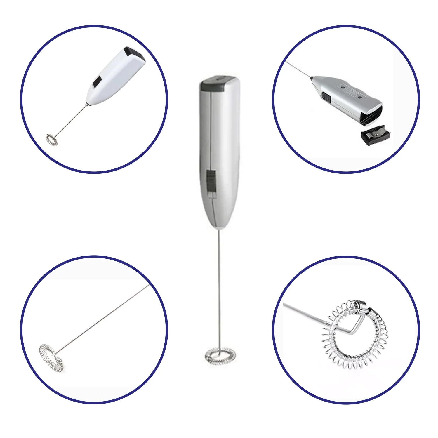 Electric Handheld Milk Wand Mixer Frother Latte Coffee Hot (Battery Not Included) - Image 6