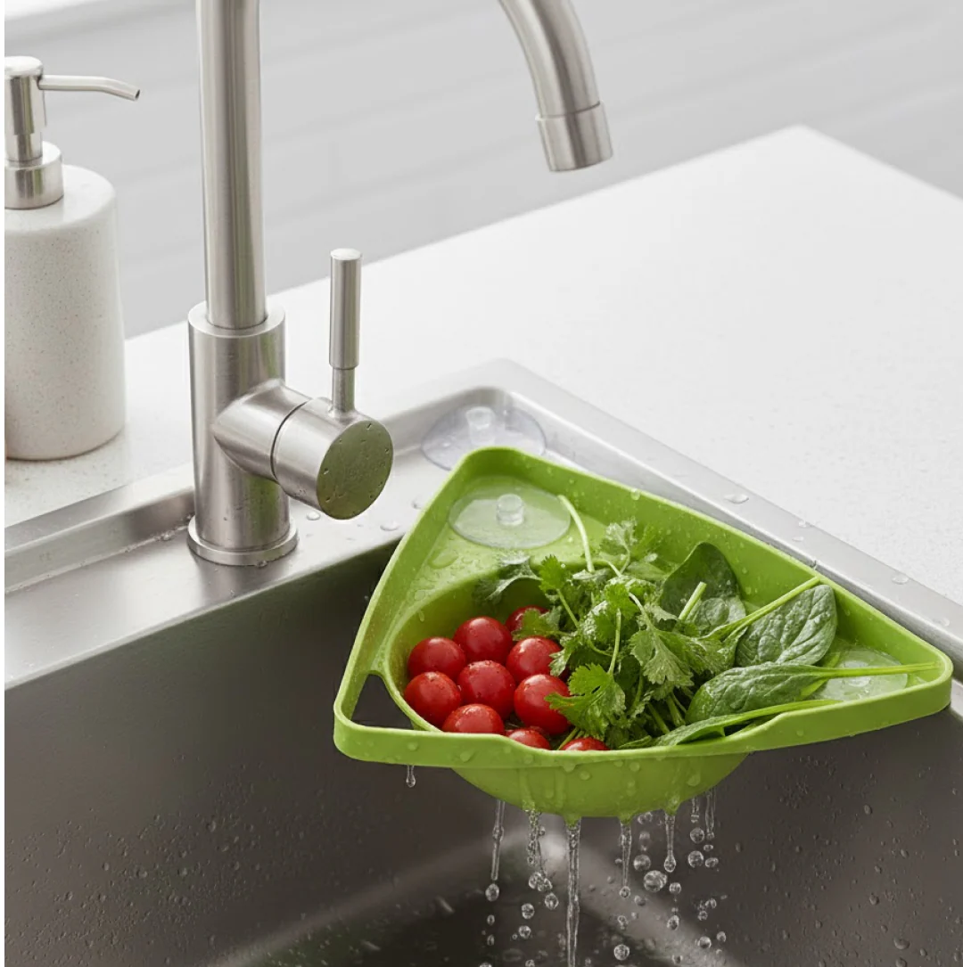 Corner Sink Strainer For Draining Kitchen Waste In Sinks And Wash Basins. - Image 4
