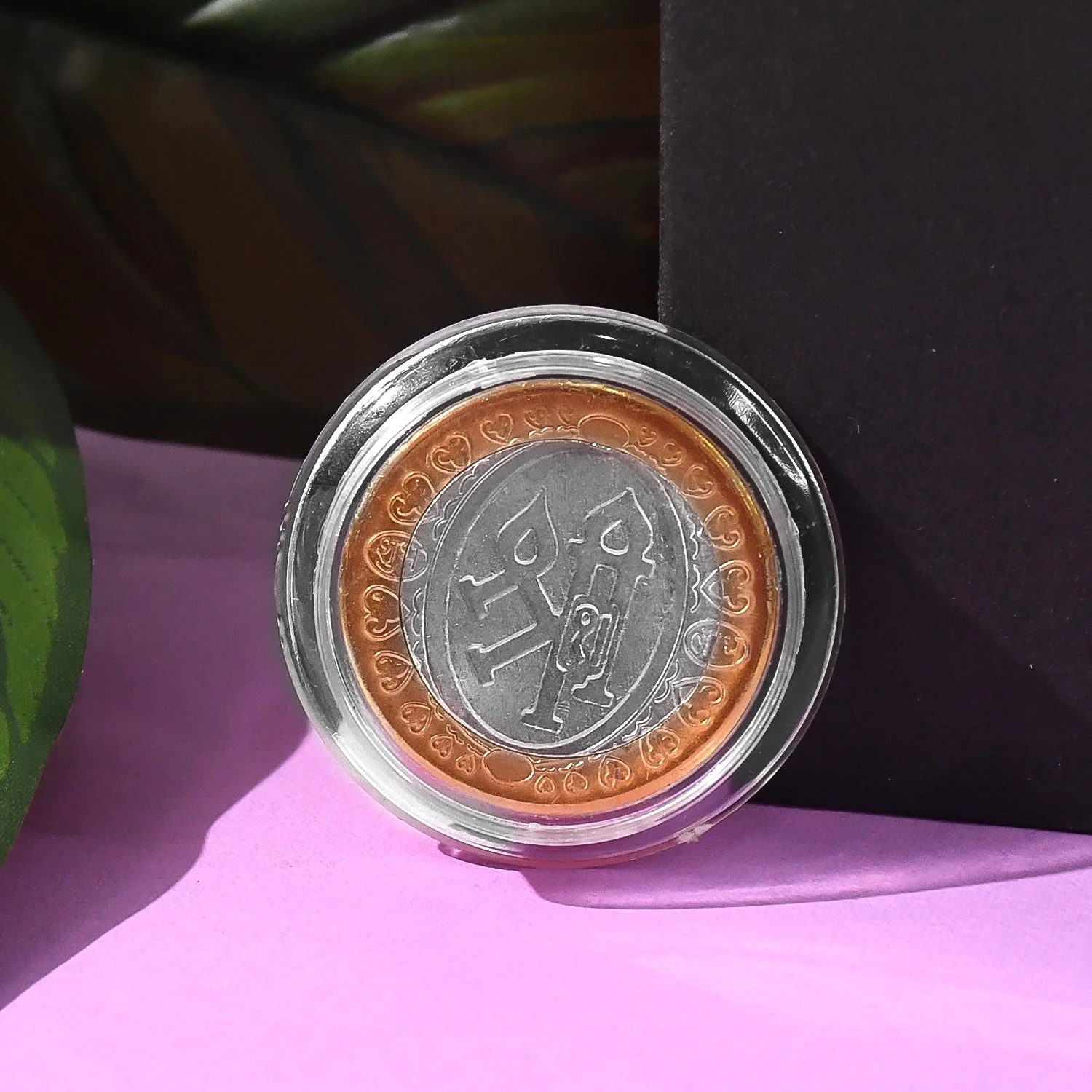 Premium Gold & Silver Dual-Tone Religious Coin with Lakshmi Ganesh Design - Image 6
