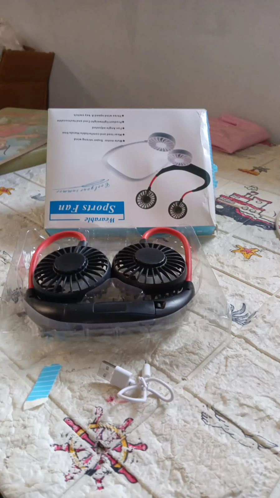 Hand Free Personal Fan - Portable USB Battery Rechargeable With Battery Comaprtment Mini Fan - Headphone Design Wearable Neckband Fan Necklance Fan Cooler Fan for Home, Sport, Camping, Beach, Travel, Office (Battery Not Included) - Image 13