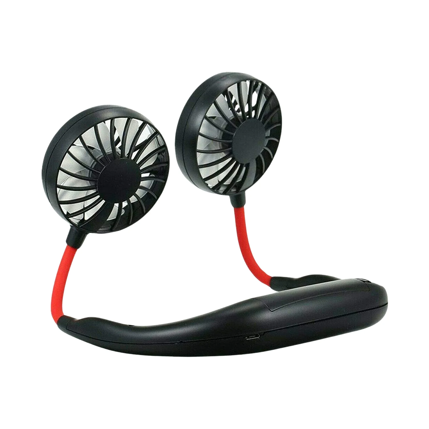 Hand Free Personal Fan - Portable USB Battery Rechargeable With Battery Comaprtment Mini Fan - Headphone Design Wearable Neckband Fan Necklance Fan Cooler Fan for Home, Sport, Camping, Beach, Travel, Office (Battery Not Included) - Image 3
