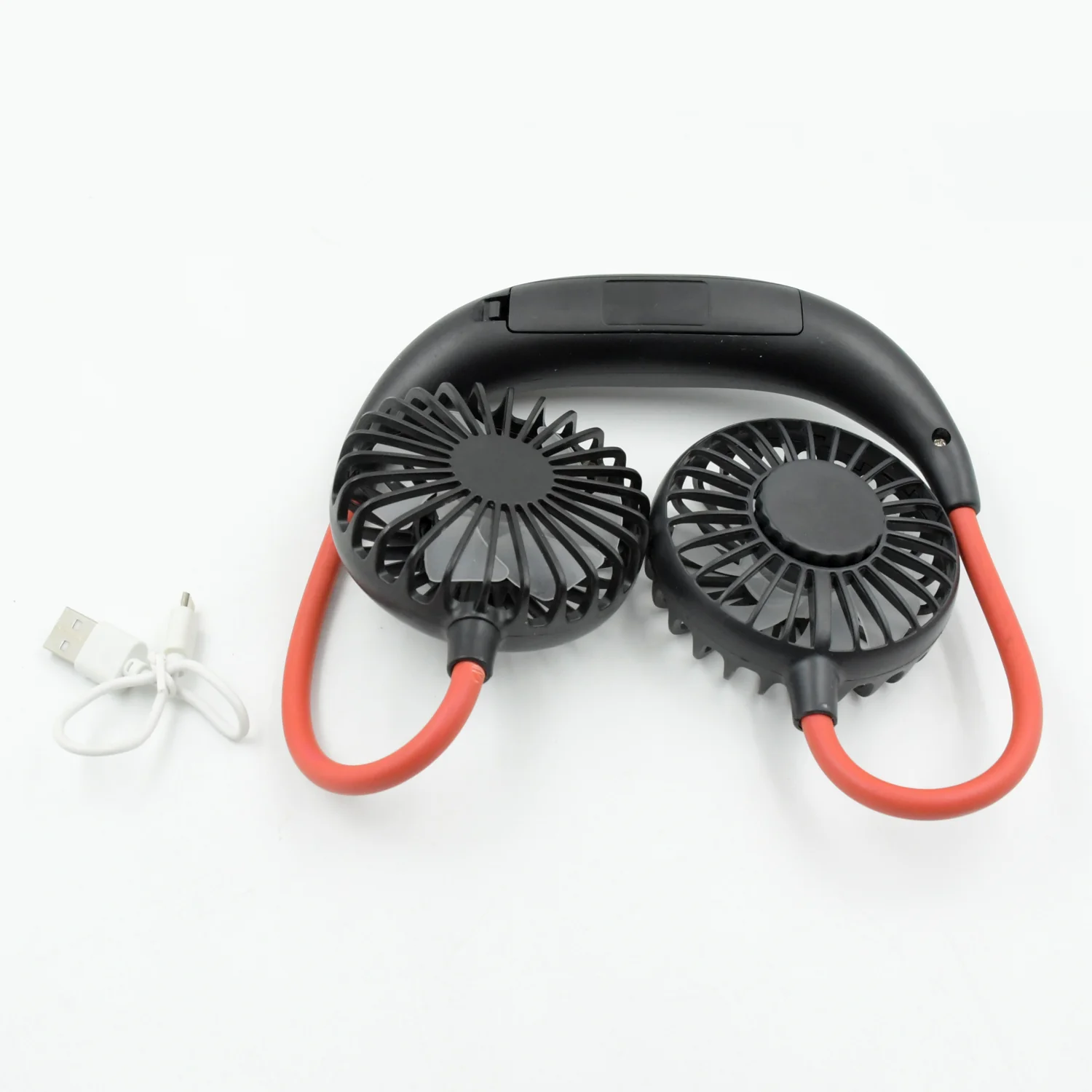 Hand Free Personal Fan - Portable USB Battery Rechargeable With Battery Comaprtment Mini Fan - Headphone Design Wearable Neckband Fan Necklance Fan Cooler Fan for Home, Sport, Camping, Beach, Travel, Office (Battery Not Included) - Image 5