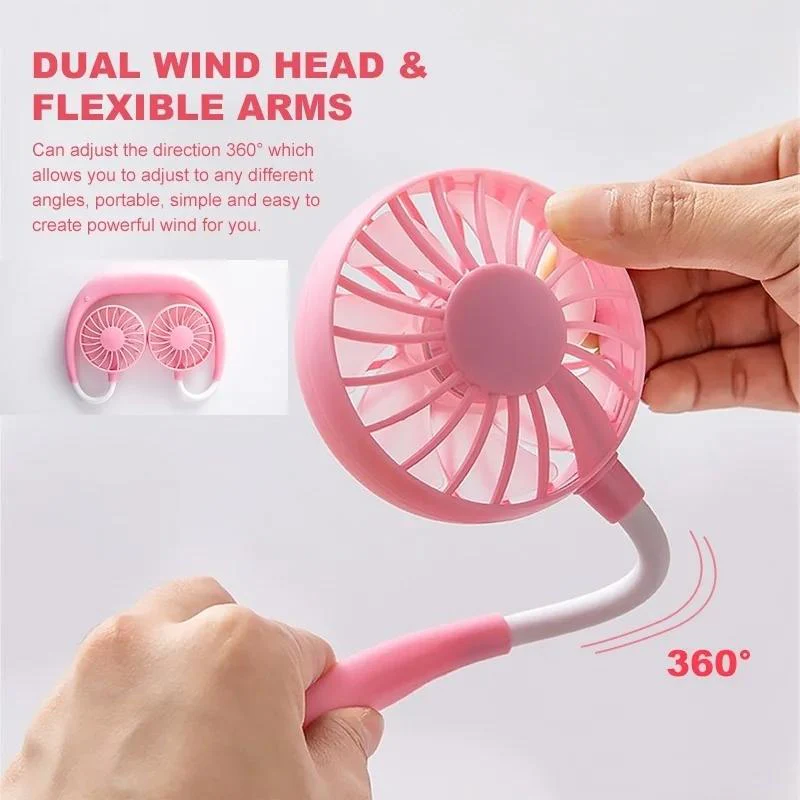 Hands-Free Wearable Neckband Fan - Image 4