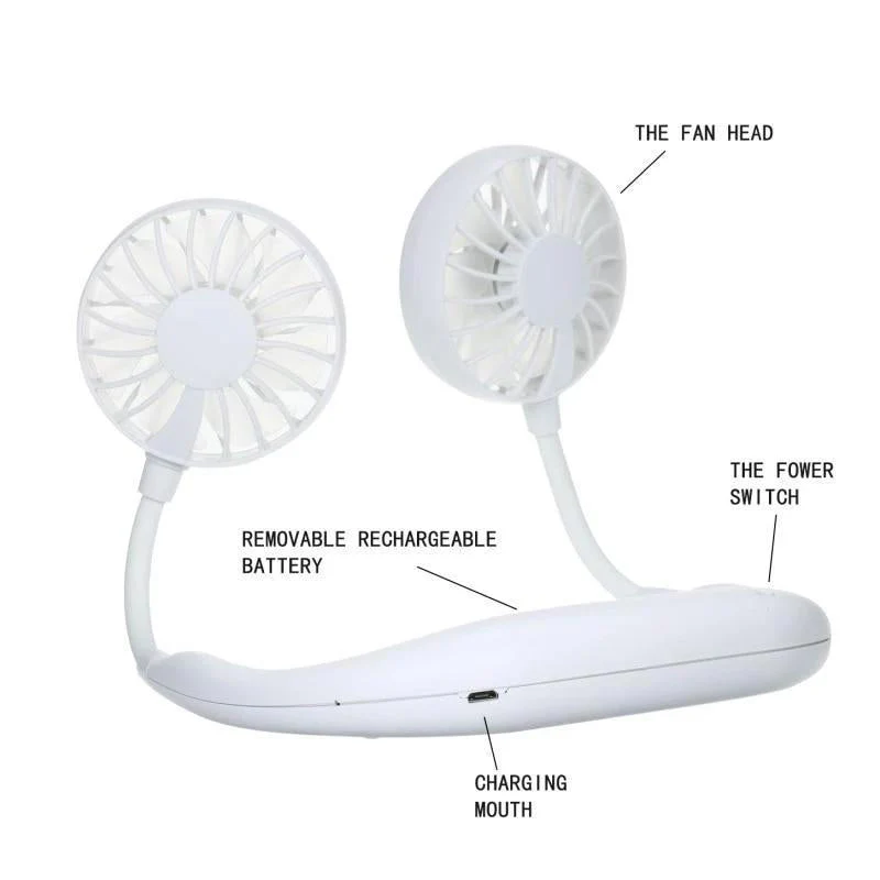 Hands-Free Wearable Neckband Fan - Image 6