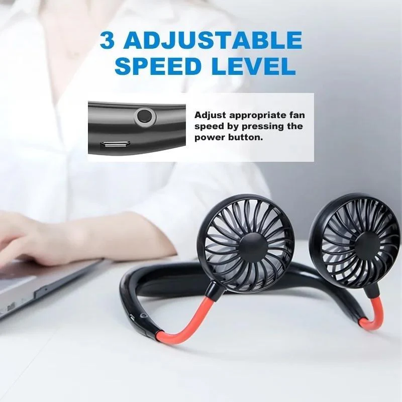 Hands-Free Wearable Neckband Fan - Image 7