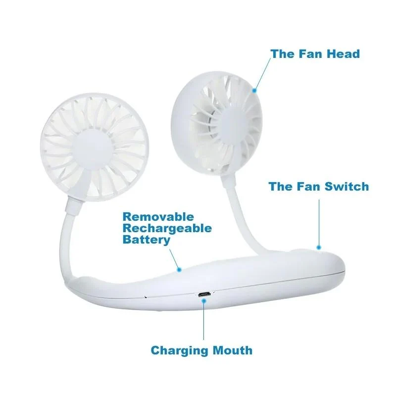 Hands-Free Wearable Neckband Fan - Image 8