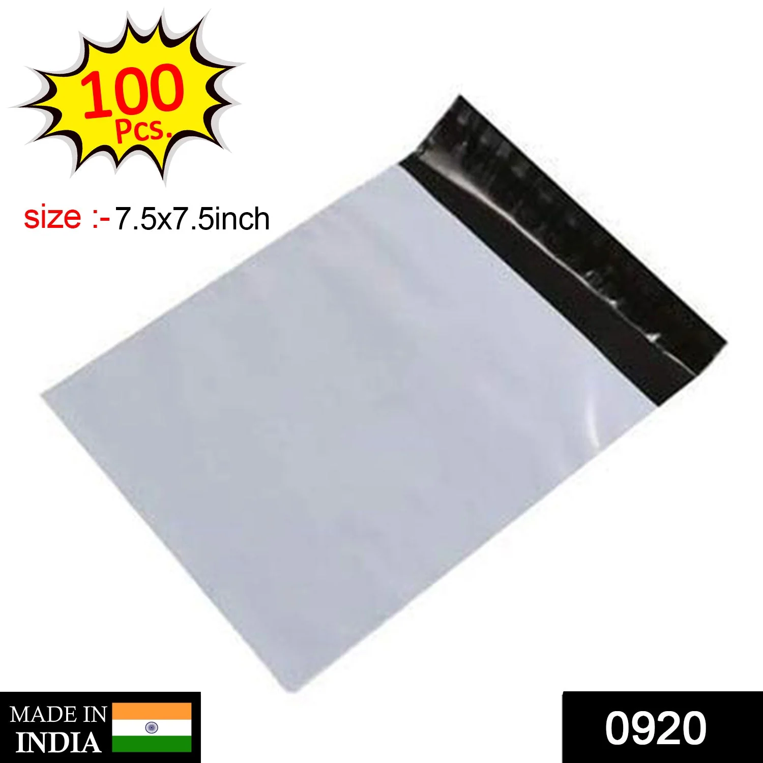 Tamper Proof Courier Bags (7_5X7_5 inch) Pack of 100Pcs - Image 2