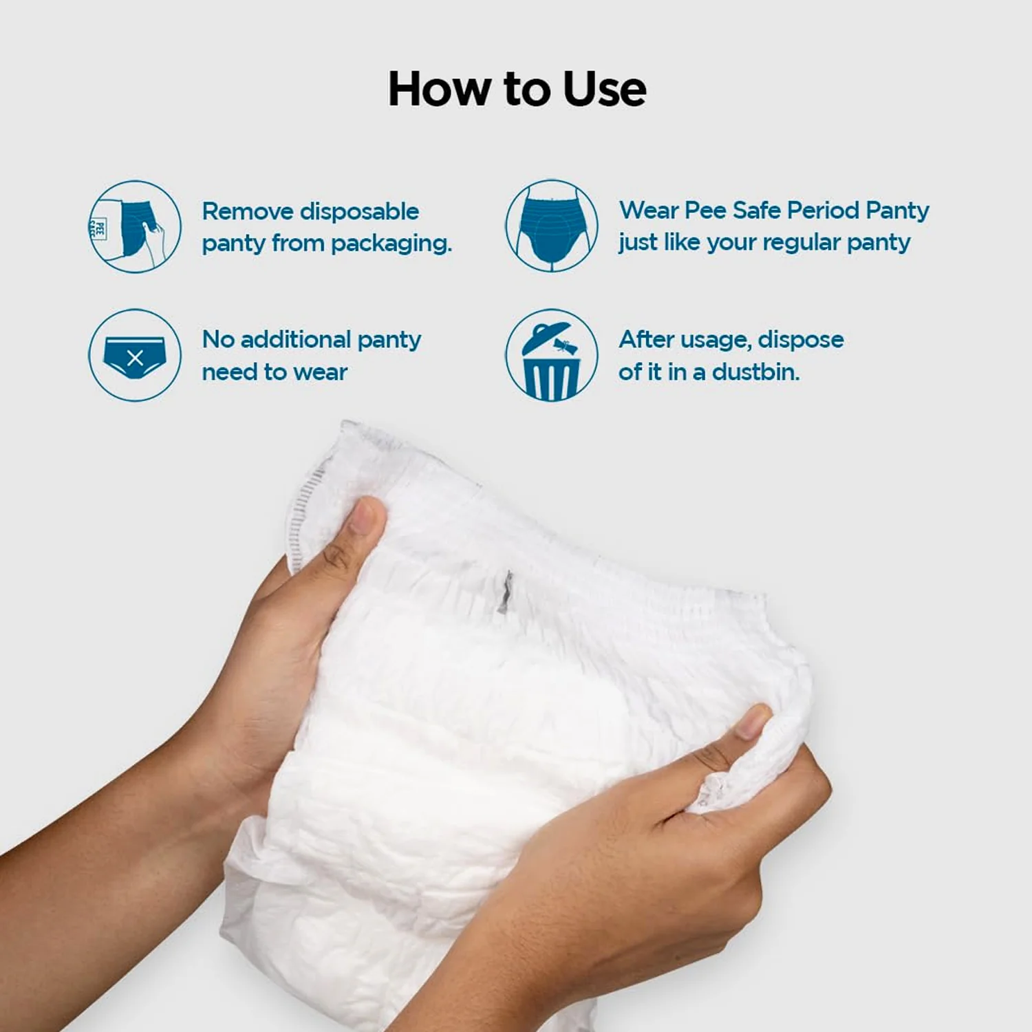 Women’s Emergency Travel Kit with Seamless Underwear Pantyliner  10 Pcs - Image 3