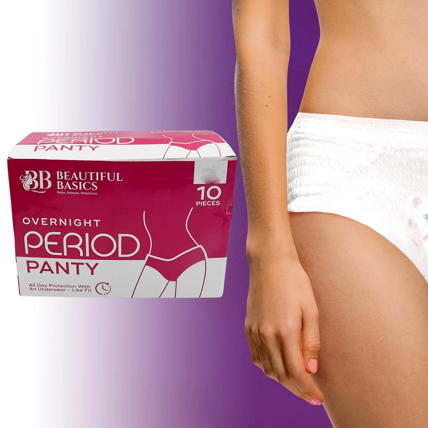 Women’s Emergency Travel Kit with Seamless Underwear Pantyliner  10 Pcs - Image 5