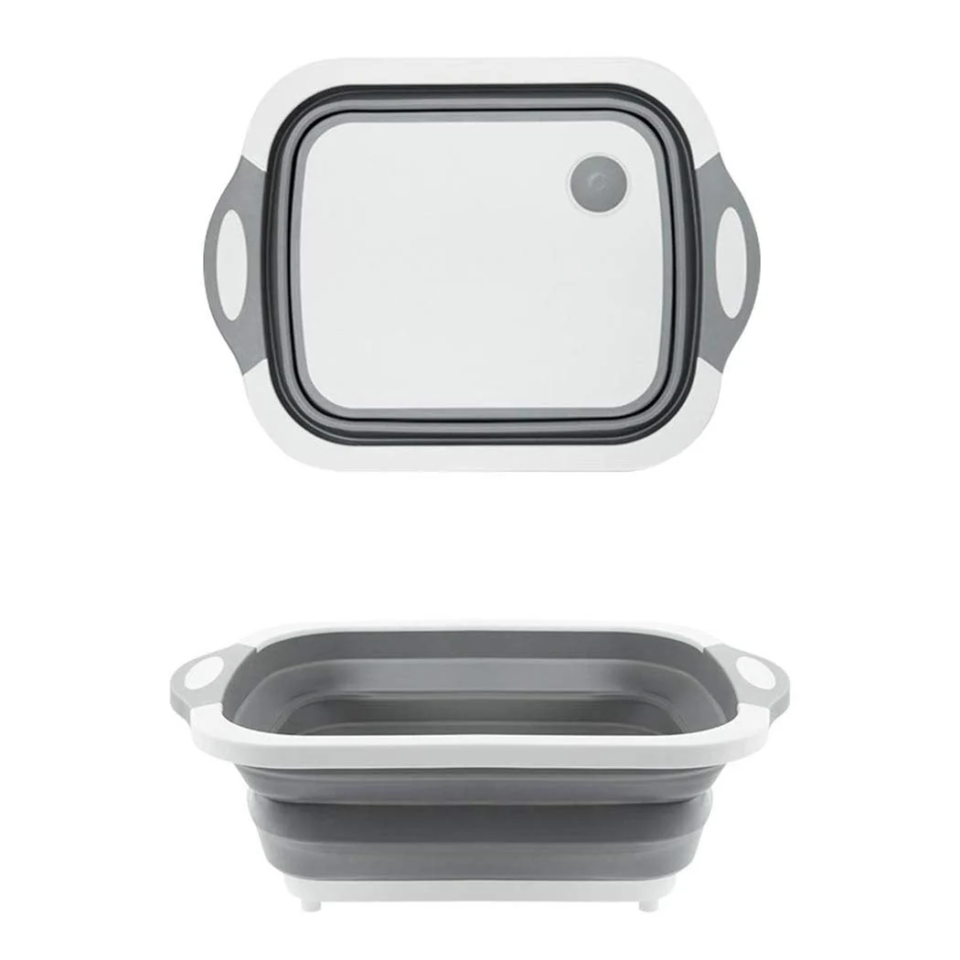 Chopping Board, Dish Rack, Washing Bowl & Draining Basket, 3in1 Multi-Function - Image 3