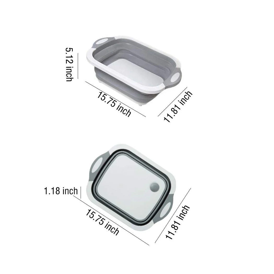Chopping Board, Dish Rack, Washing Bowl & Draining Basket, 3in1 Multi-Function - Image 5