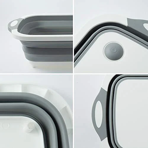 Chopping Board, Dish Rack, Washing Bowl & Draining Basket, 3in1 Multi-Function - Image 7