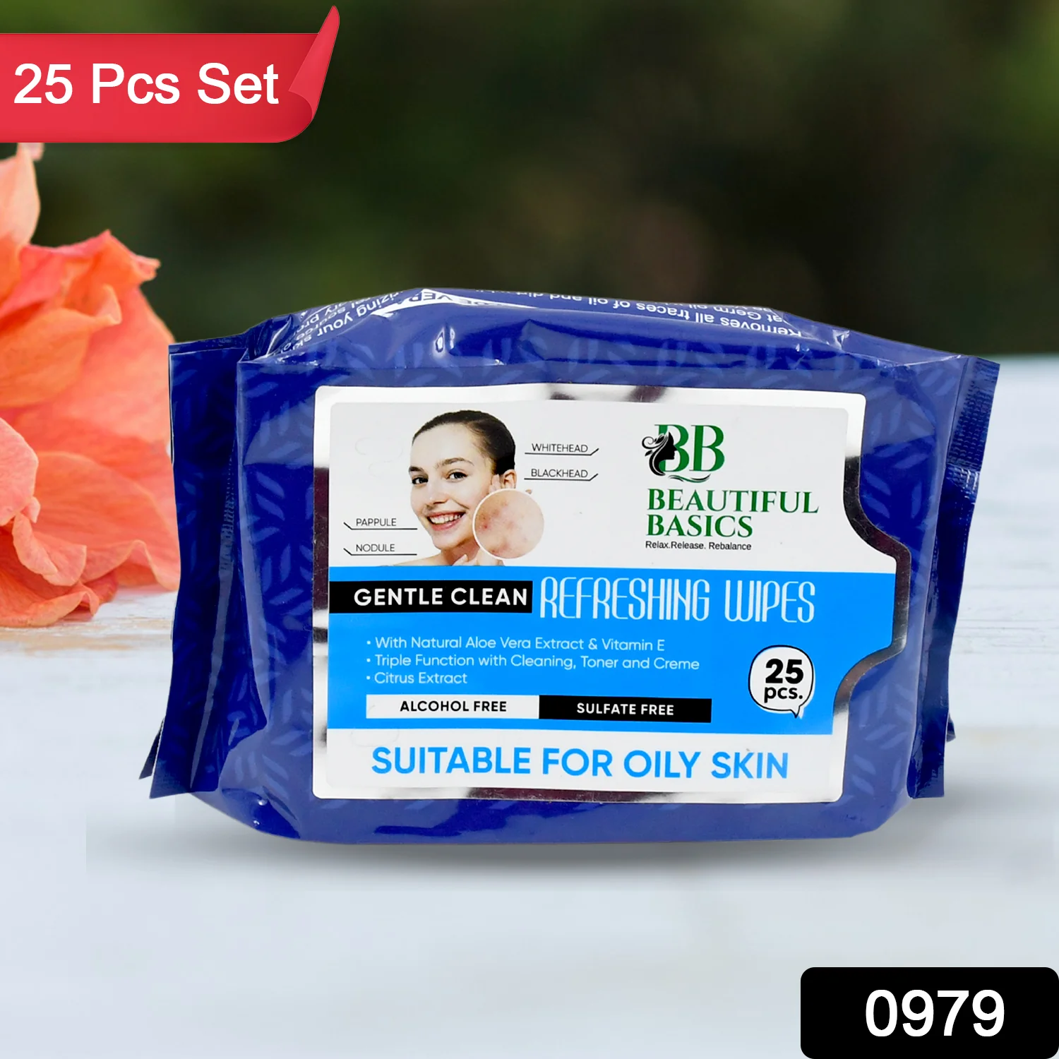Refreshing Wet Wipes for Face 25 Wipes - Image 2